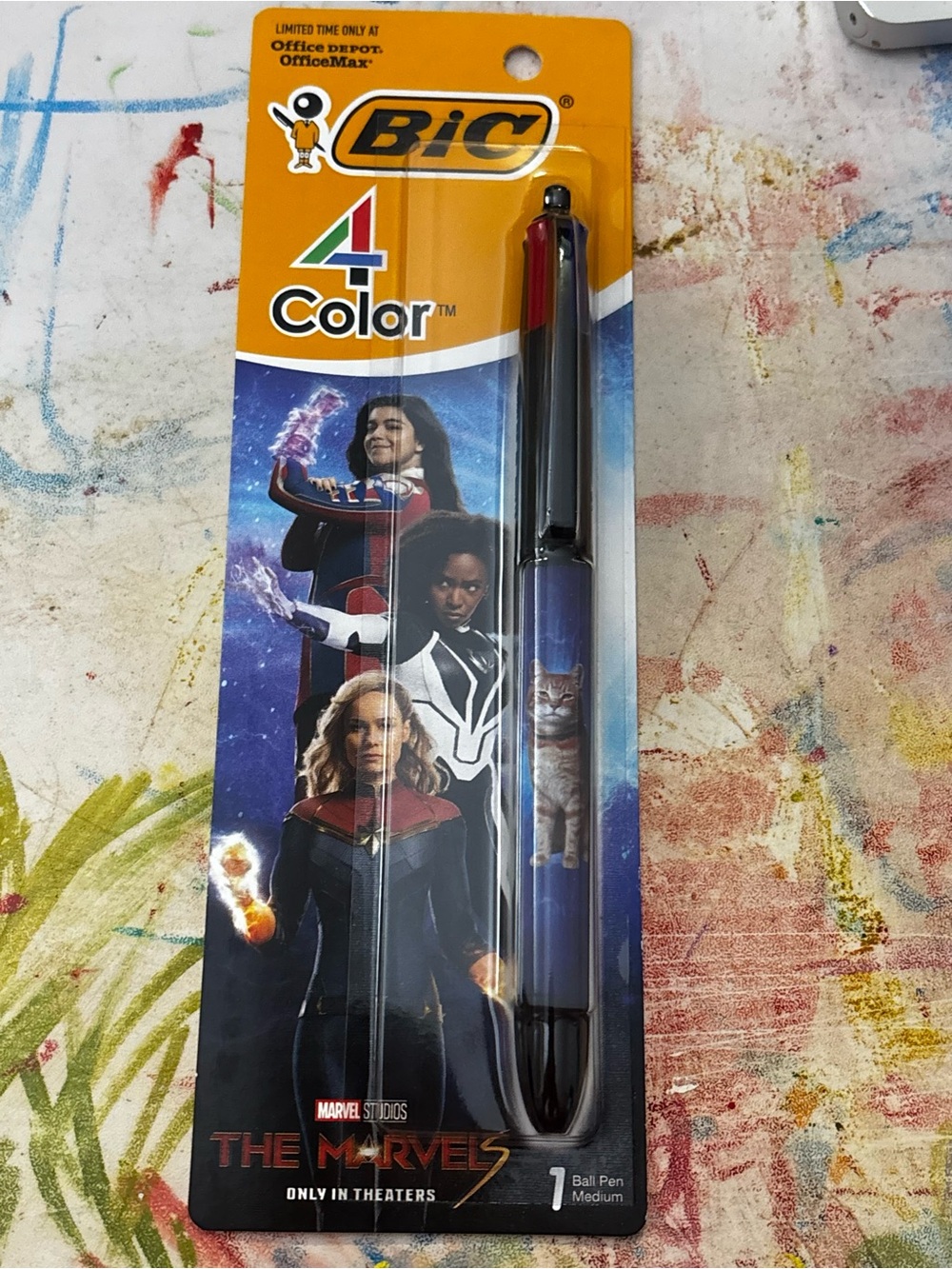 BIC 4 Color Ballpoint Pen The Marvels Goose Design - Black/Red/Blue/Green Ink